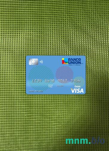 Bolivia Banco Union bank wygląd zdjęcia karty wizowej skan PSD + zdjęcie